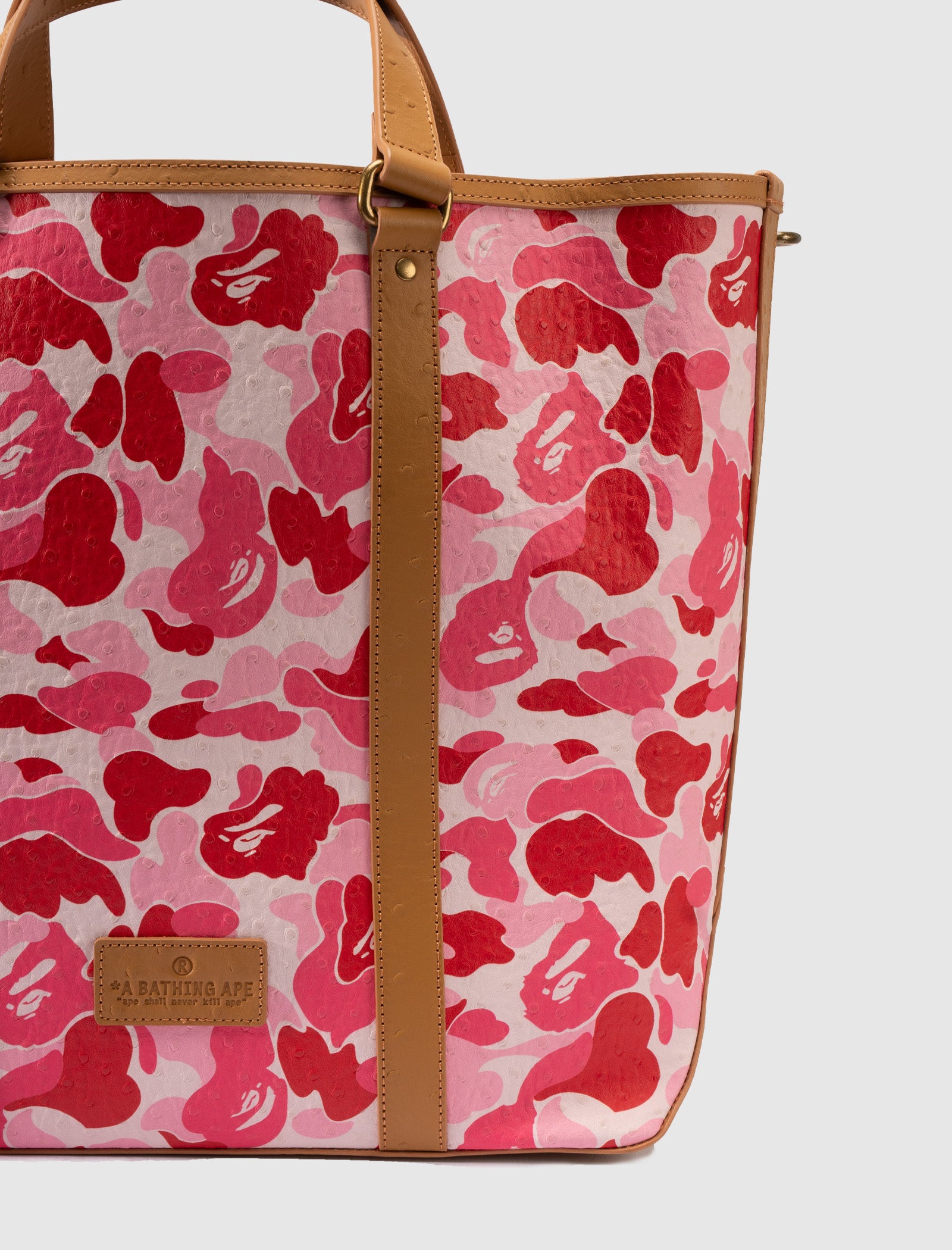 BAPE ABC CAMO PU OSTRICH TOTE BAG – JAIDE