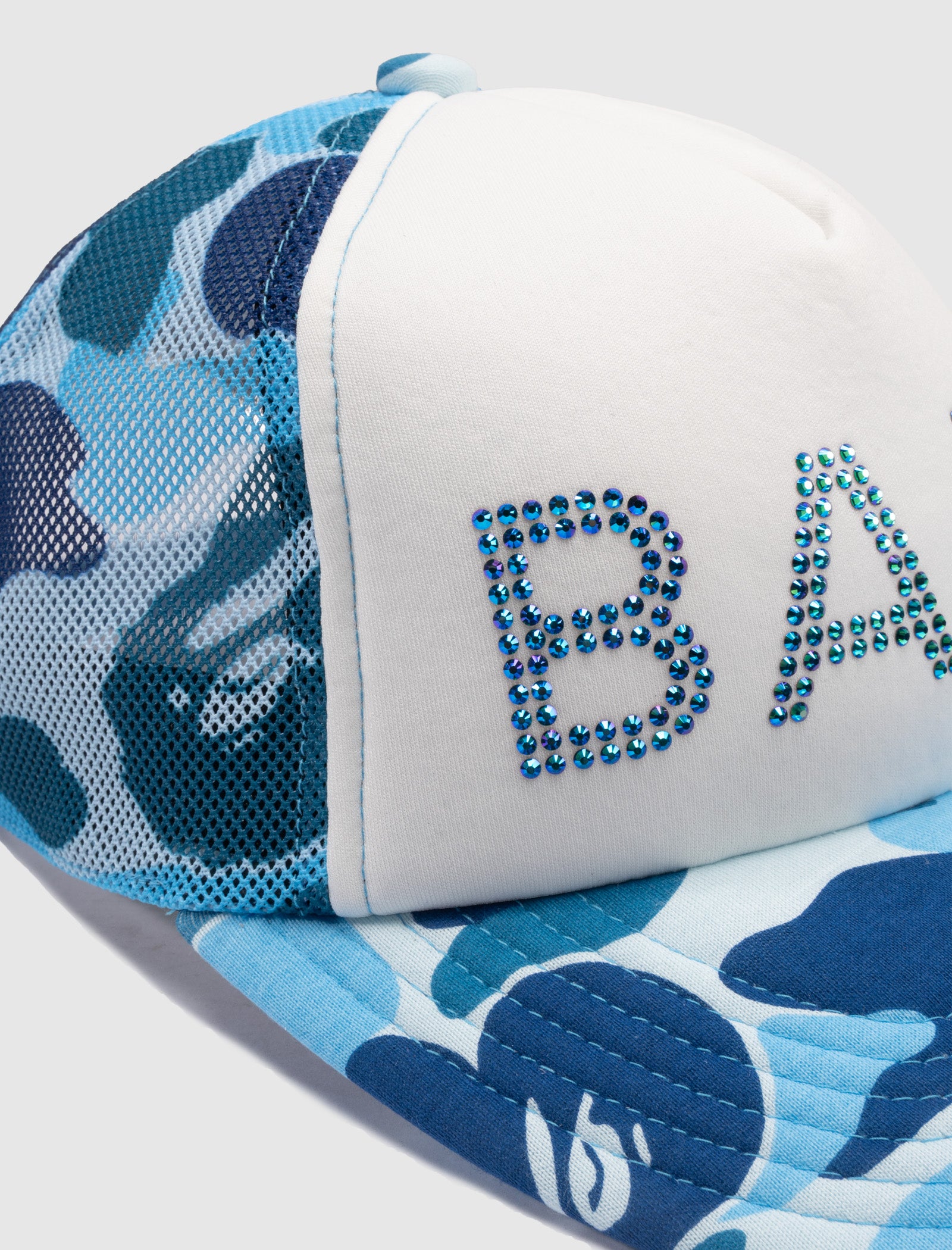 CRYSTAL MESH CAP "BLUE"