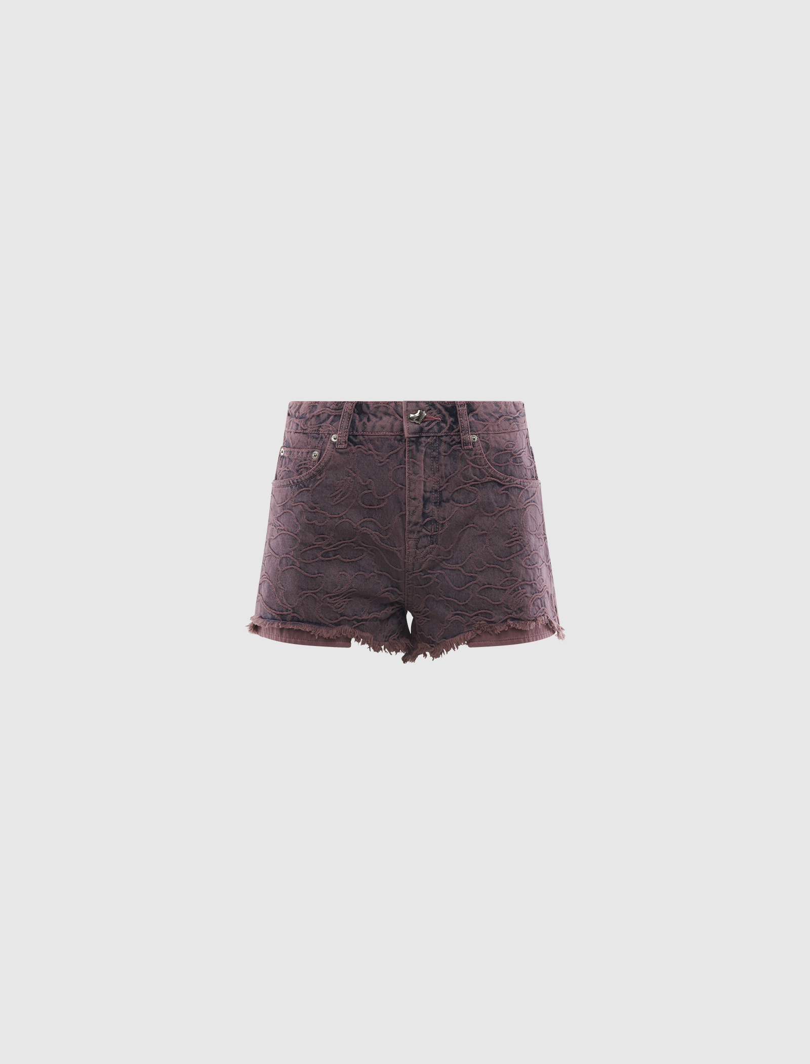 LINE CAMO DENIM SHORTS