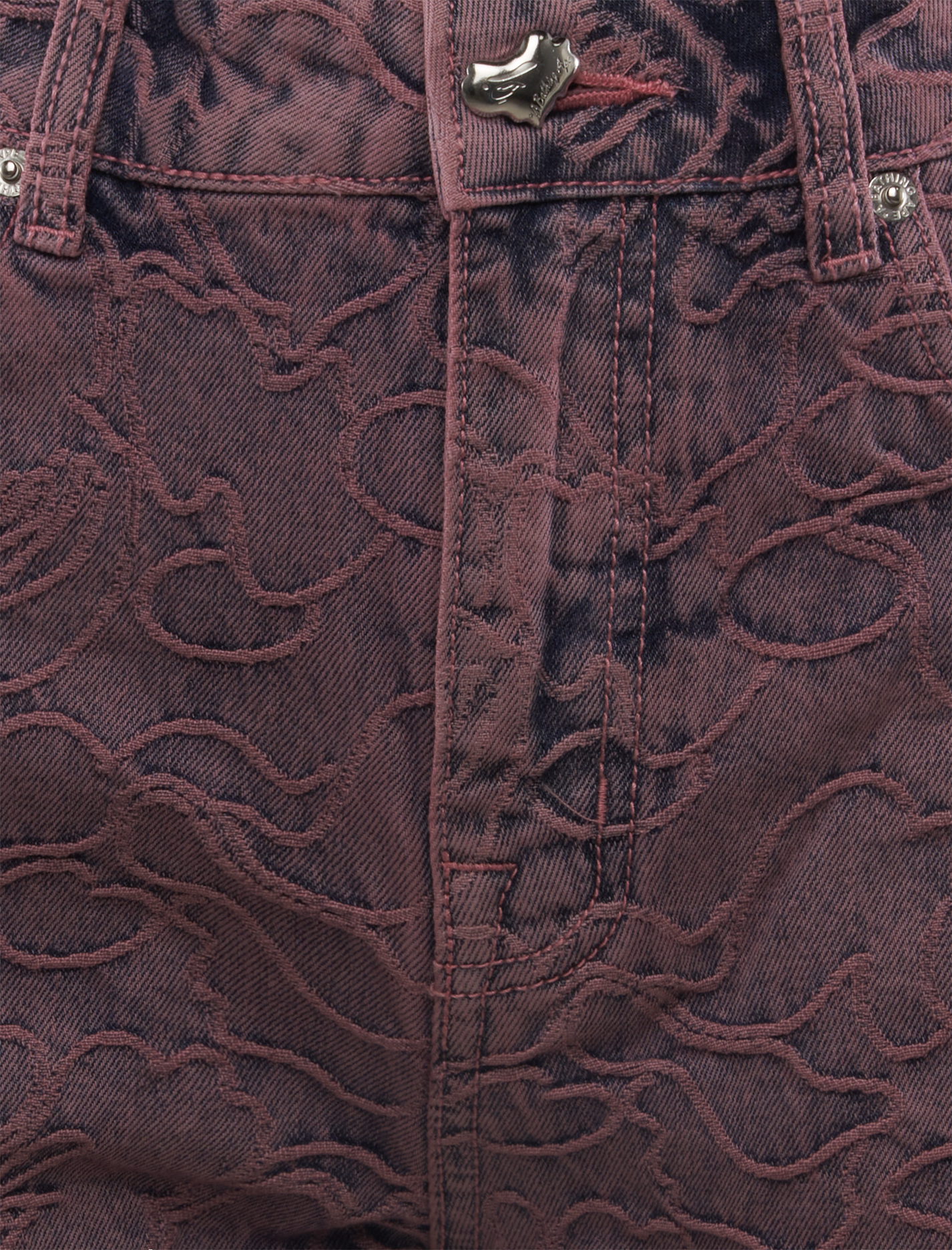 LINE CAMO DENIM SHORTS