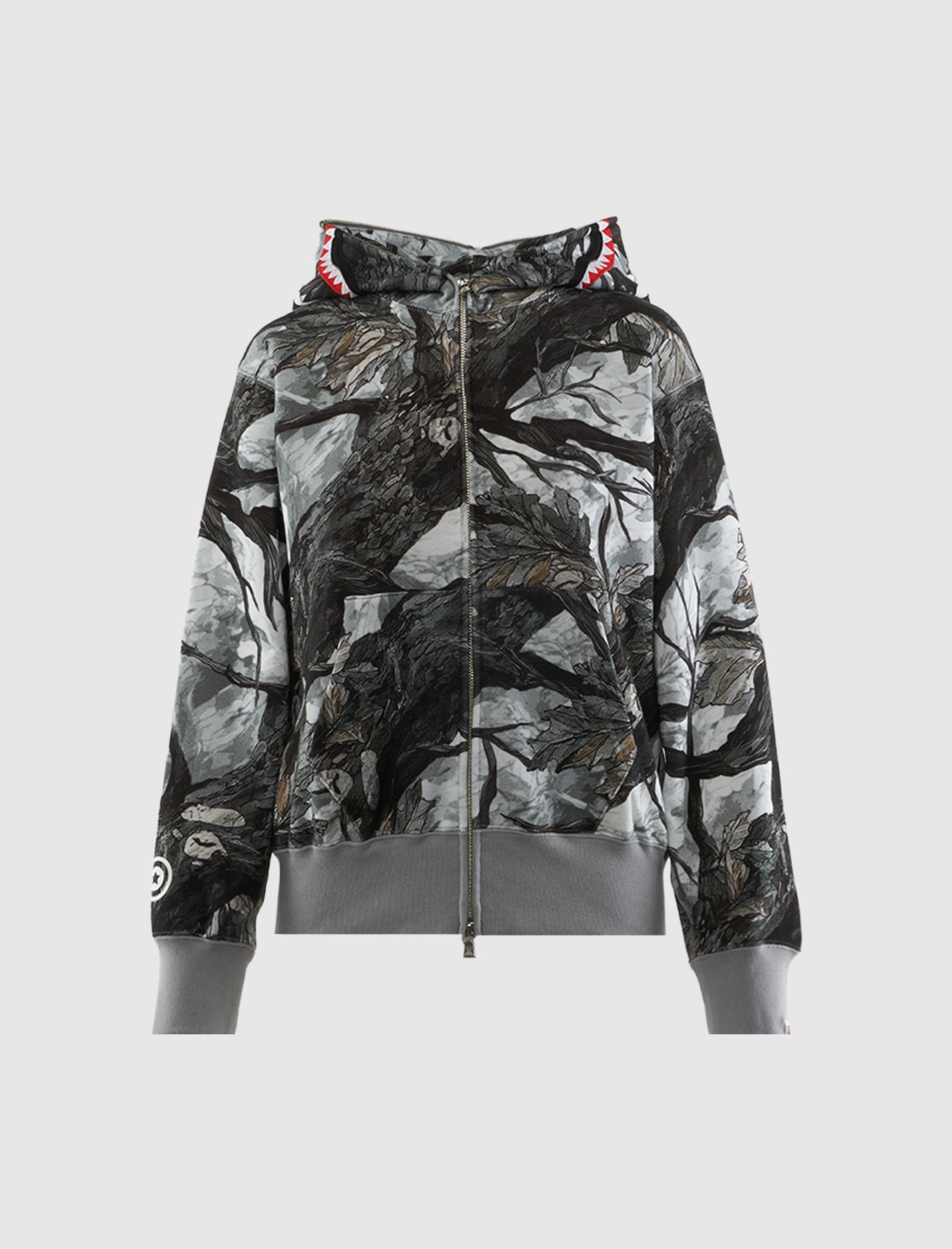 CAMO SHARK ZIP HOODIE