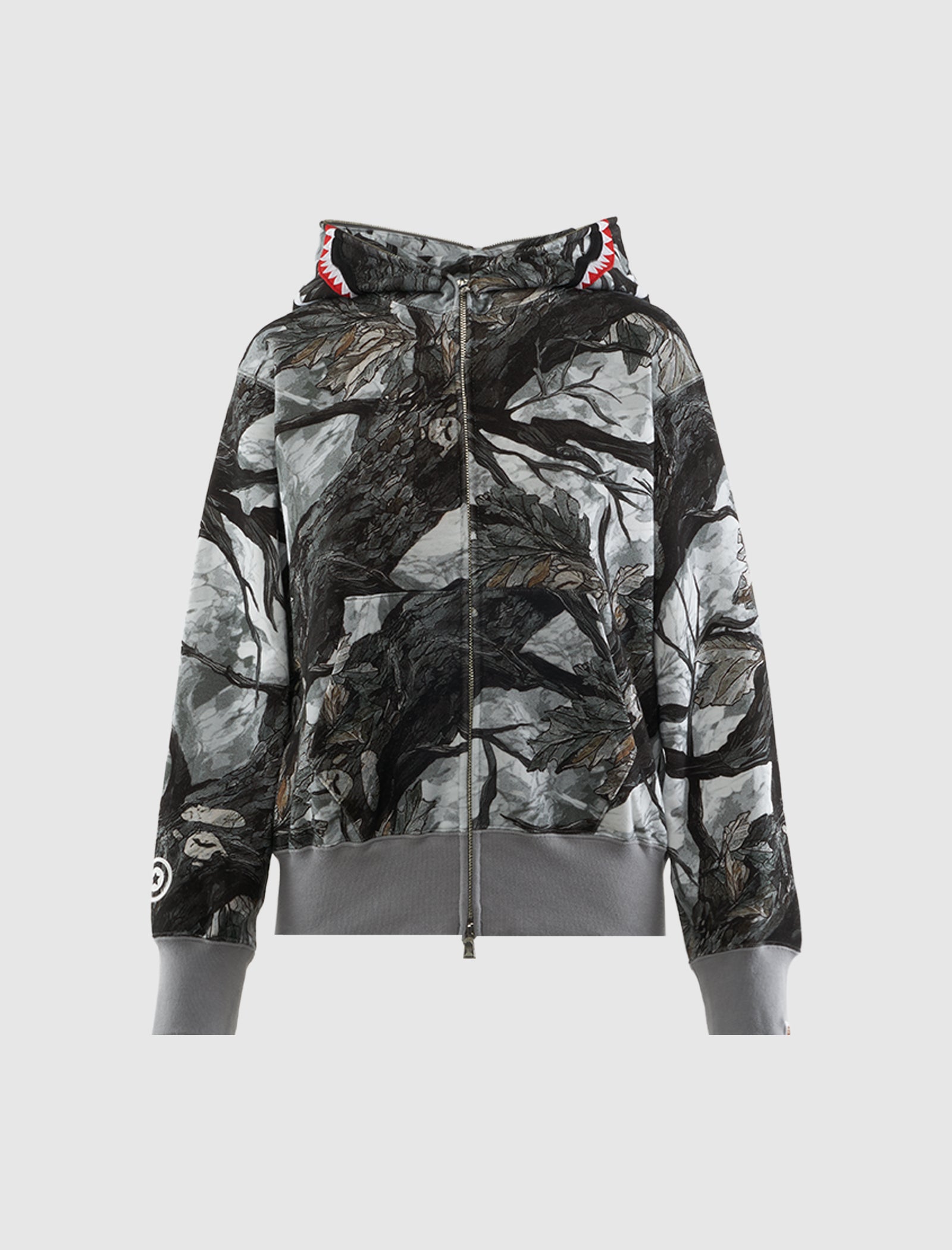 CAMO SHARK ZIP HOODIE