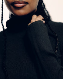 LONG SLEEVE HOODED RIB TOP