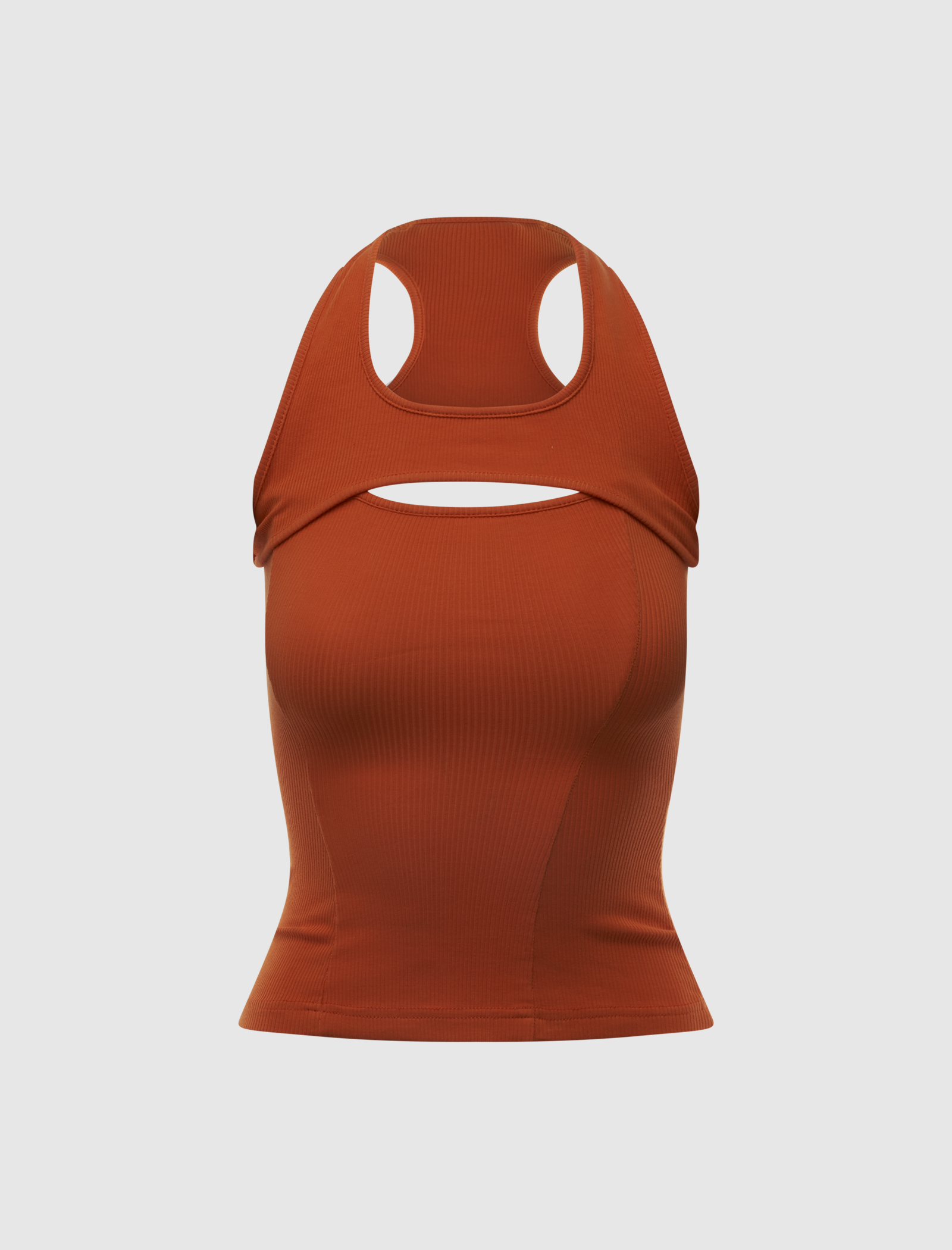 SPLIT RACERBACK RIB TANK