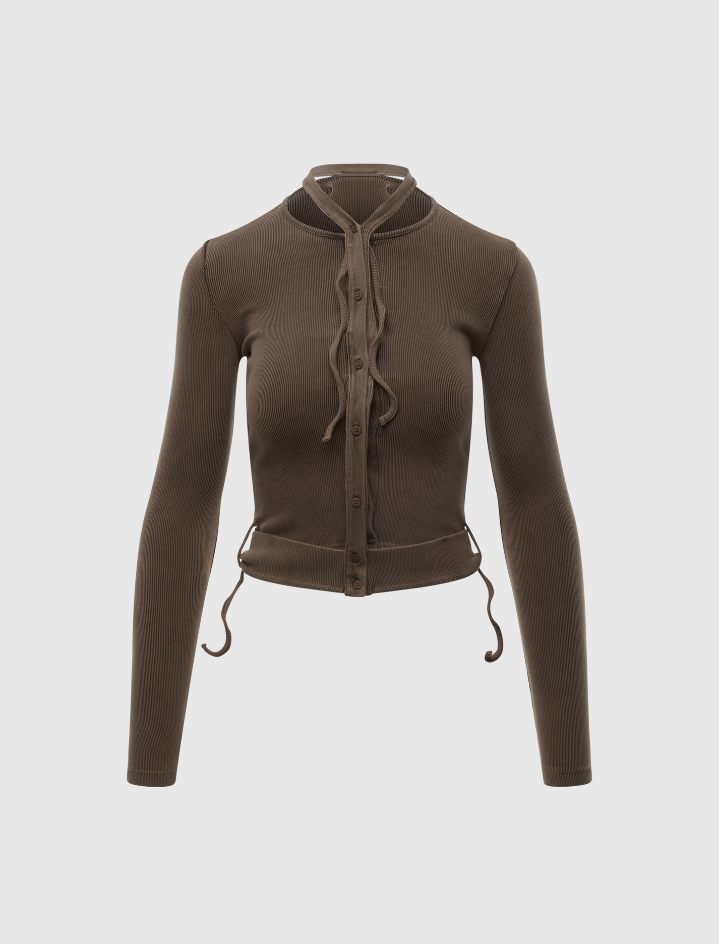 DOUBLE CLOSURE CARDIGAN
