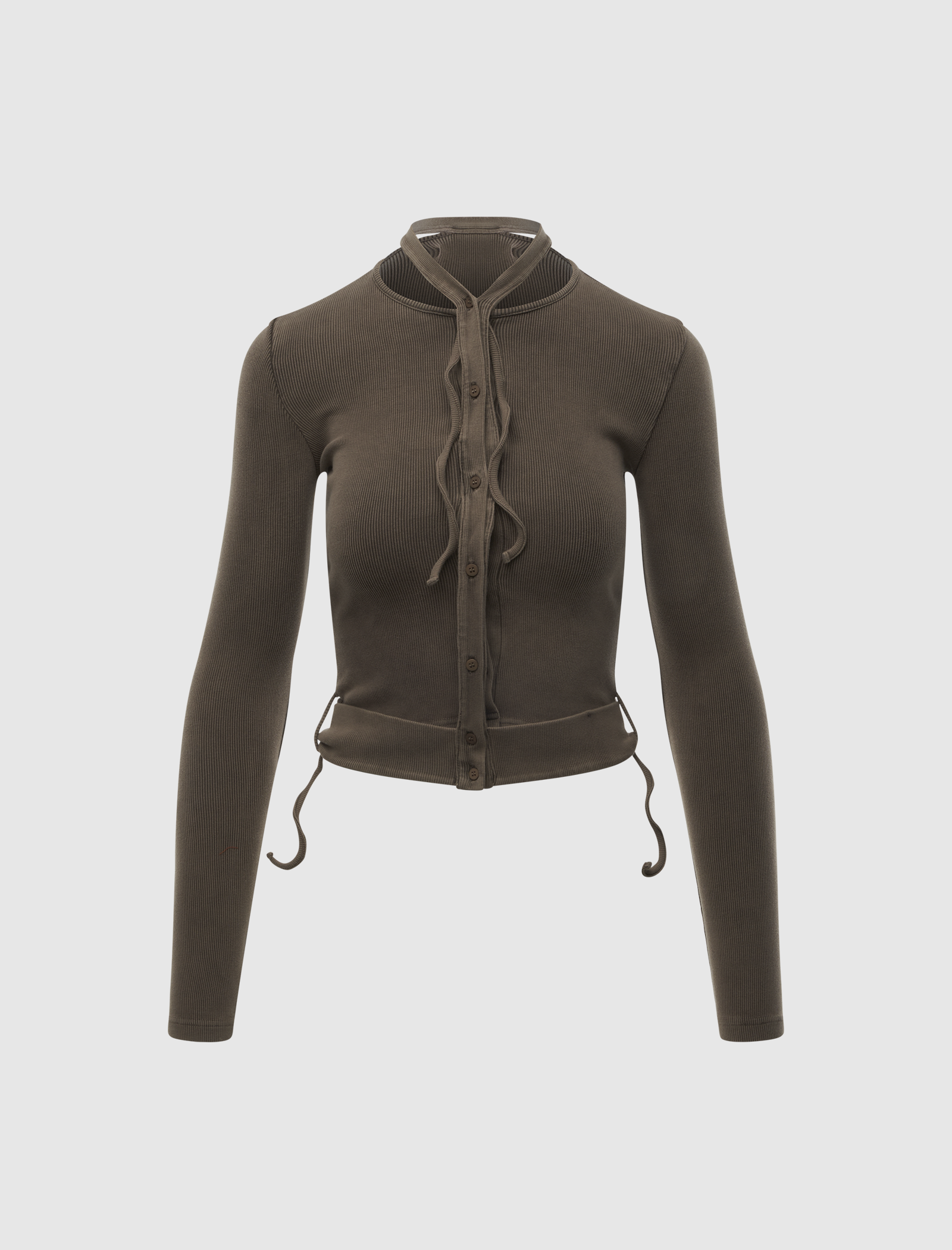 DOUBLE CLOSURE CARDIGAN