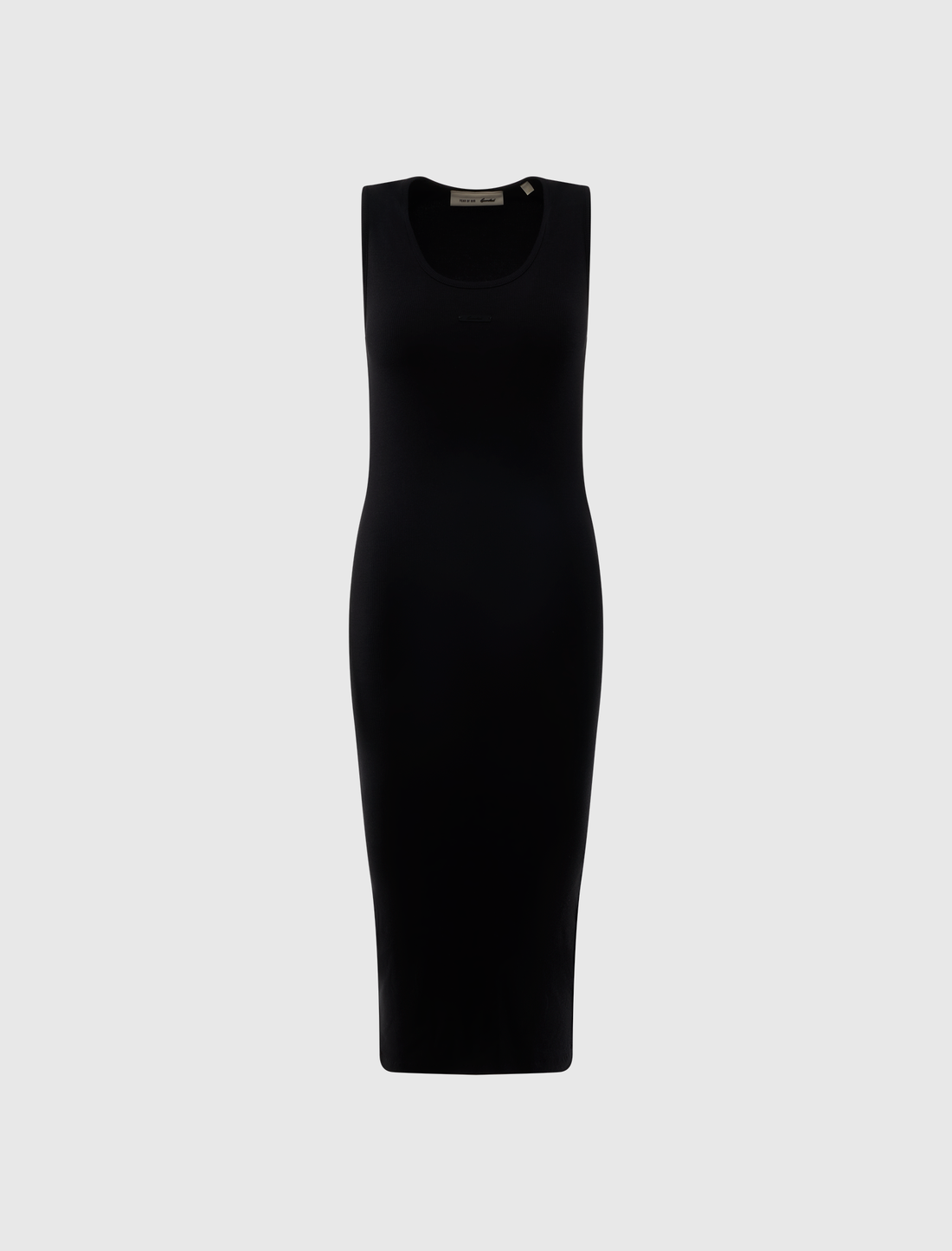RIB KNIT FITTED LONG TANK DRESS