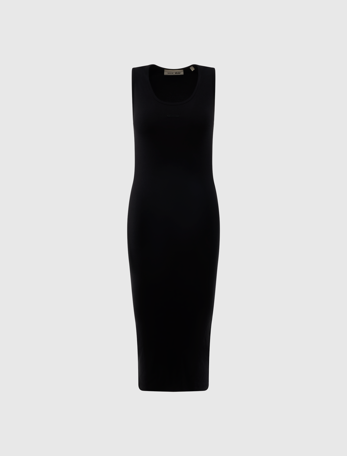 RIB KNIT FITTED LONG TANK DRESS