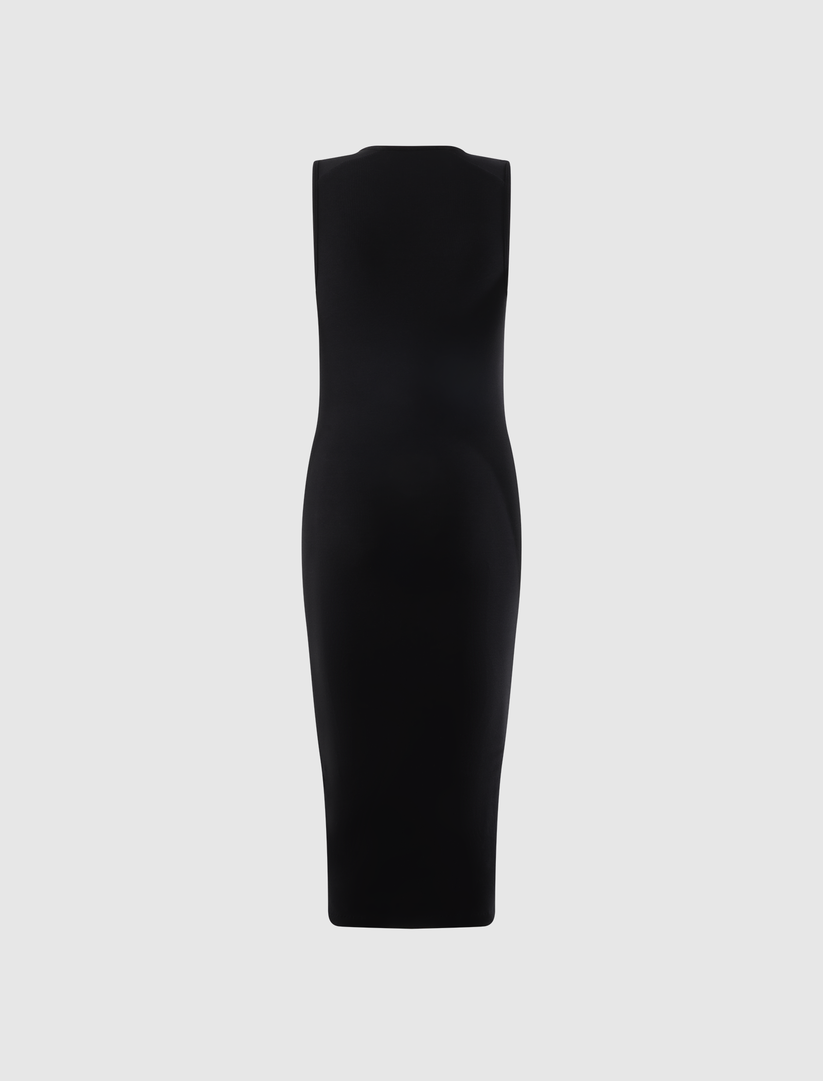 RIB KNIT FITTED LONG TANK DRESS