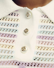 CROCHET POLO TOP