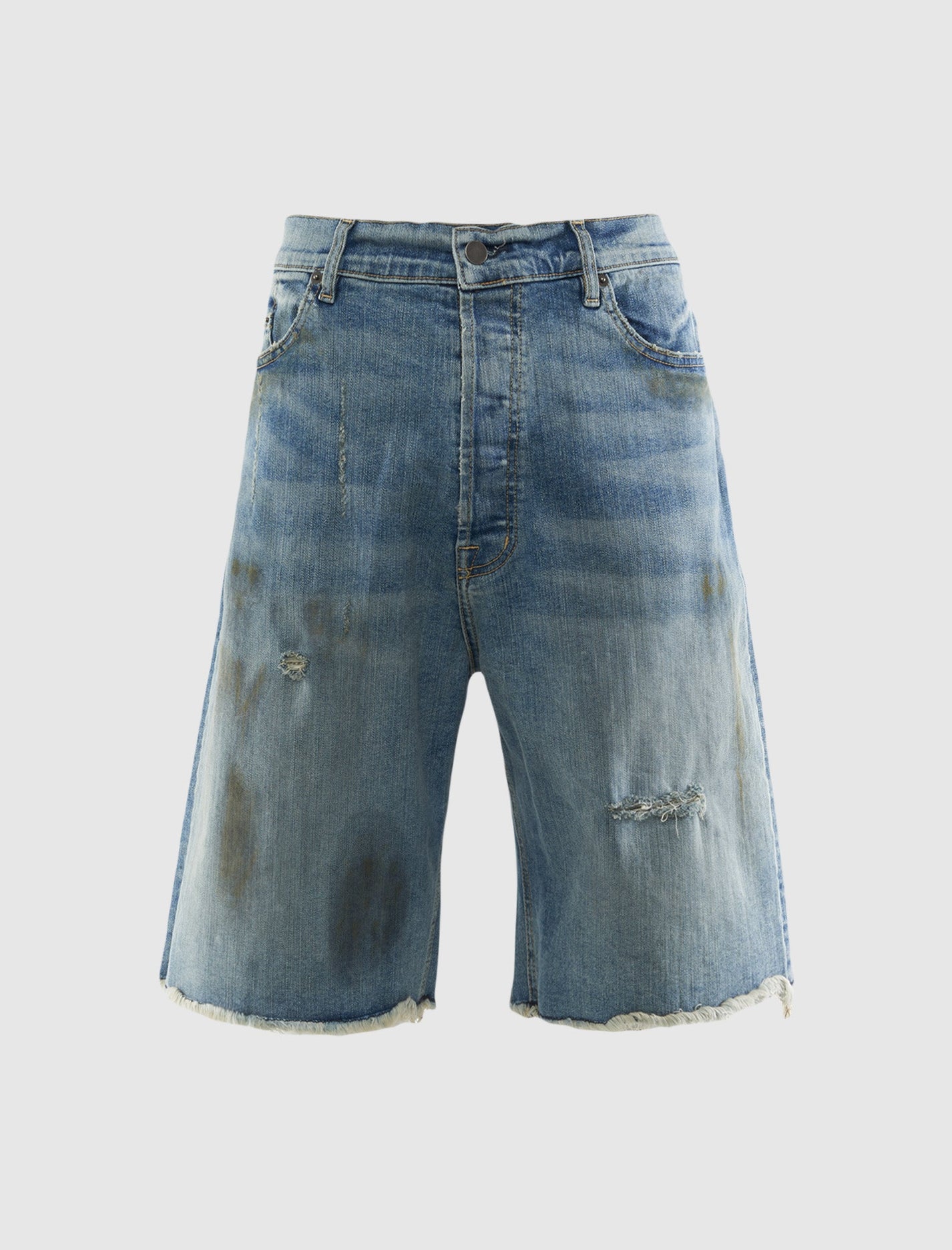 OIL WASH DENIM SHORT