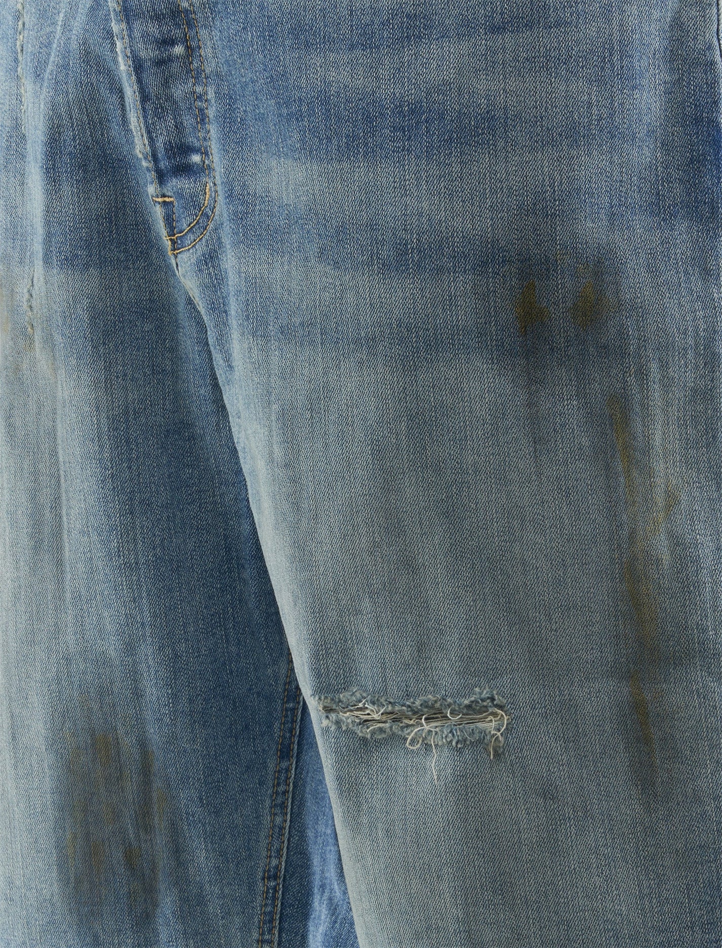 OIL WASH DENIM SHORT