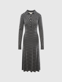 SPACEDYED KNIT DRESS