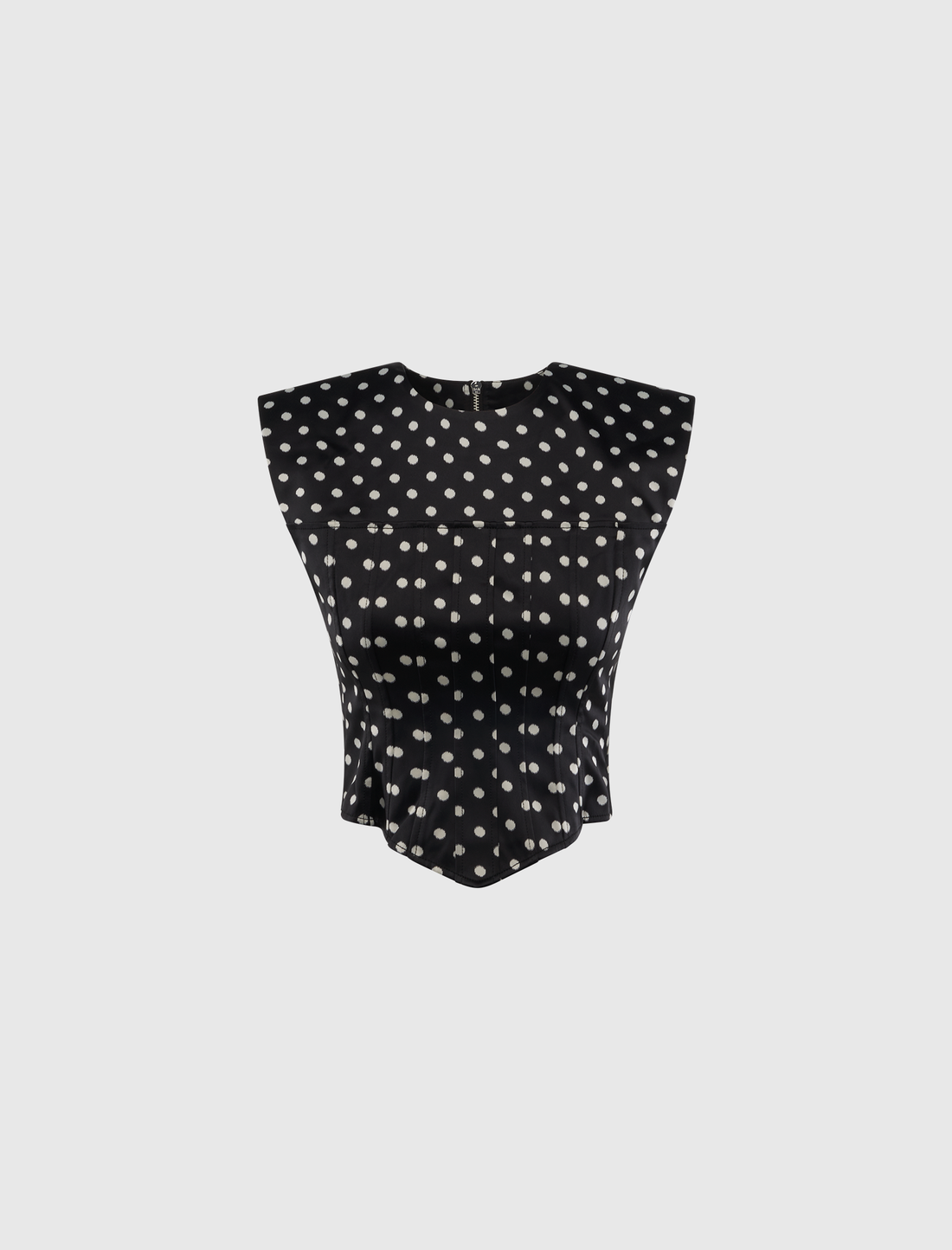 POLKA-DOT SATIN CORSET TOP