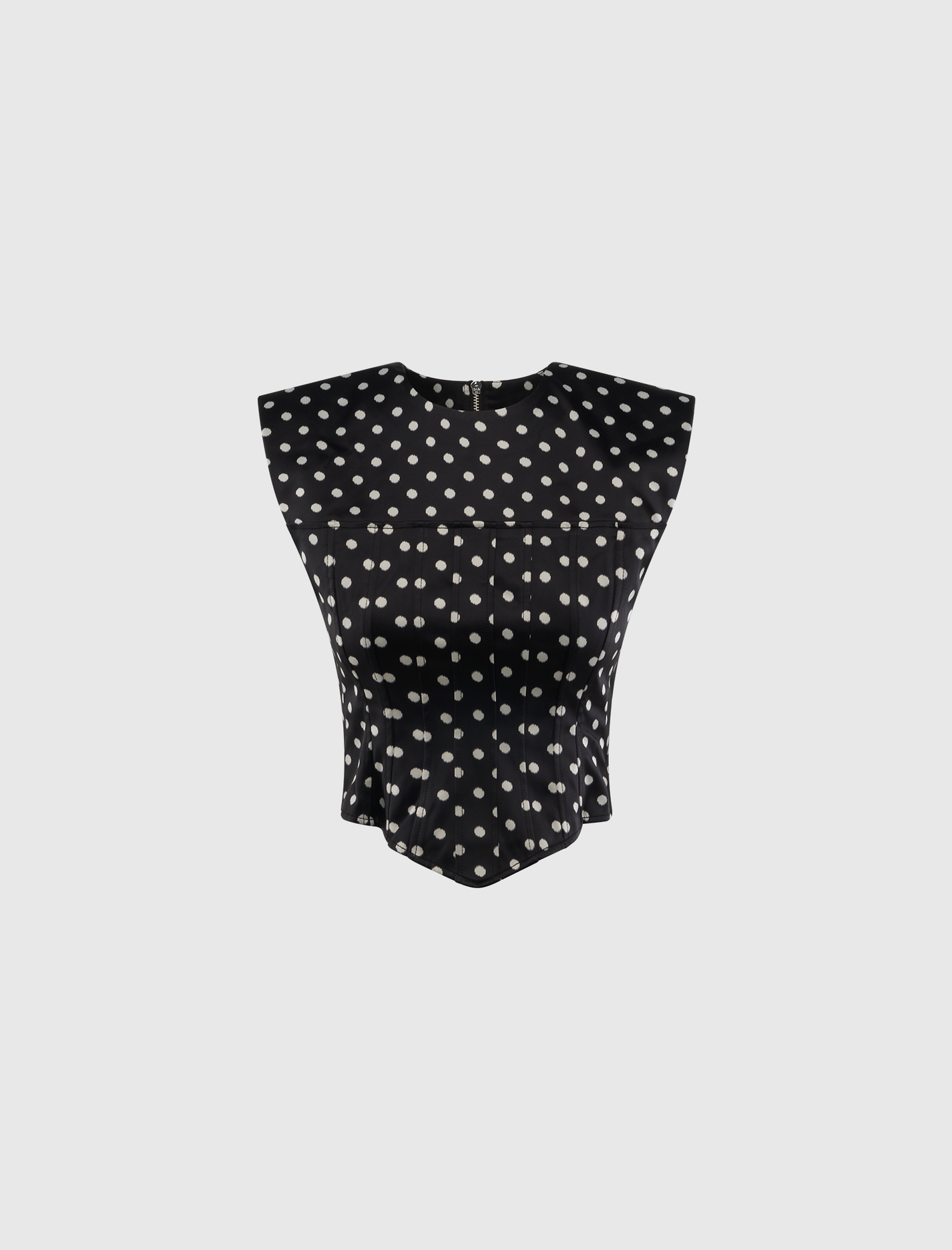 POLKA-DOT SATIN CORSET TOP