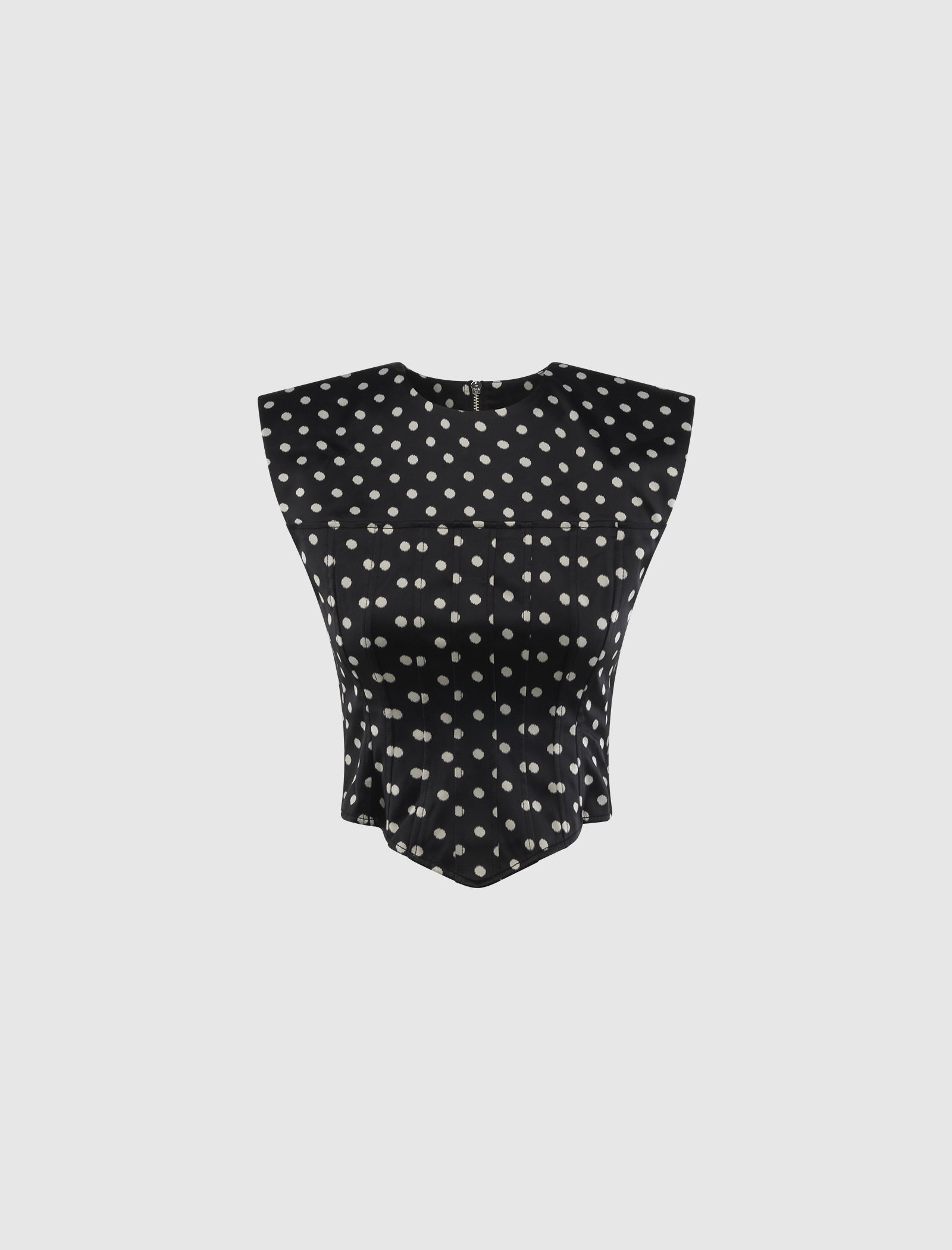 POLKA-DOT SATIN CORSET TOP