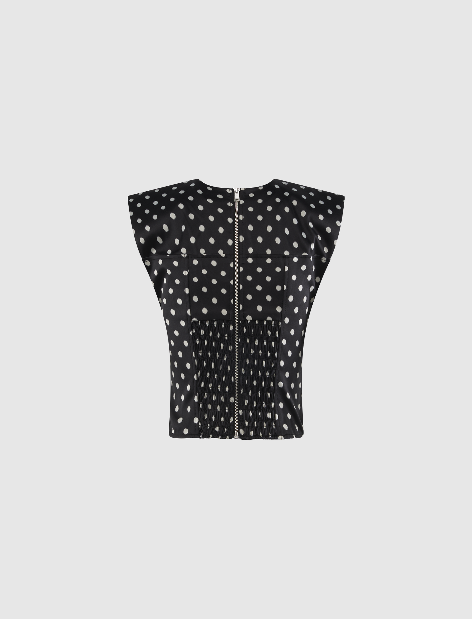 POLKA-DOT SATIN CORSET TOP