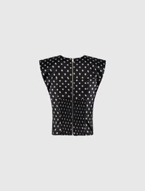 POLKA-DOT SATIN CORSET TOP