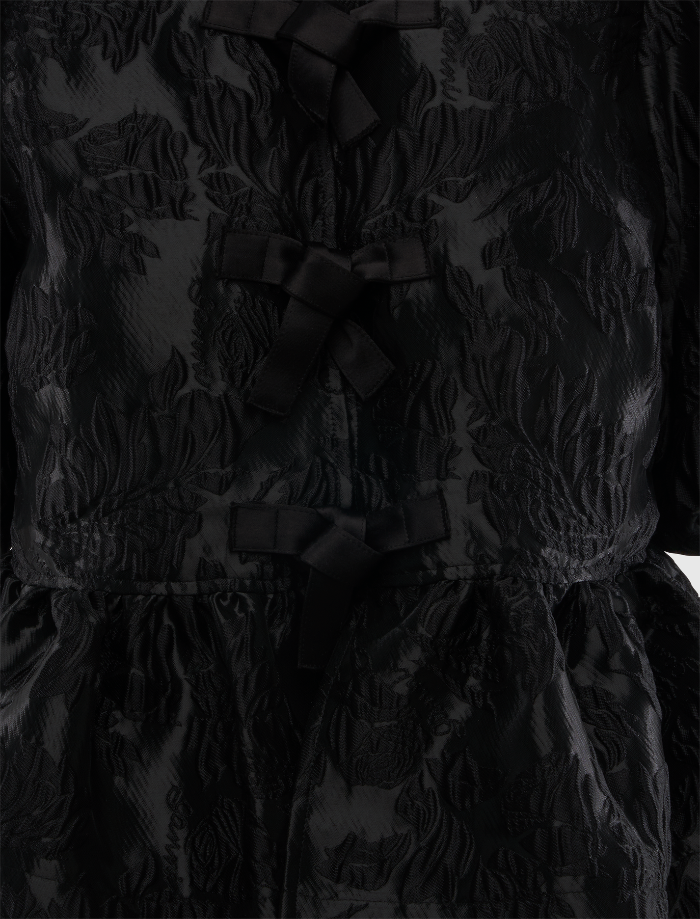 SATIN CLOQUE PEPLUM BLOUSE