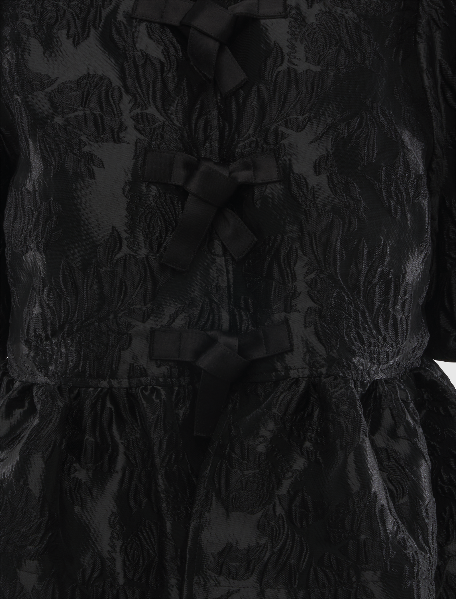 SATIN CLOQUE PEPLUM BLOUSE