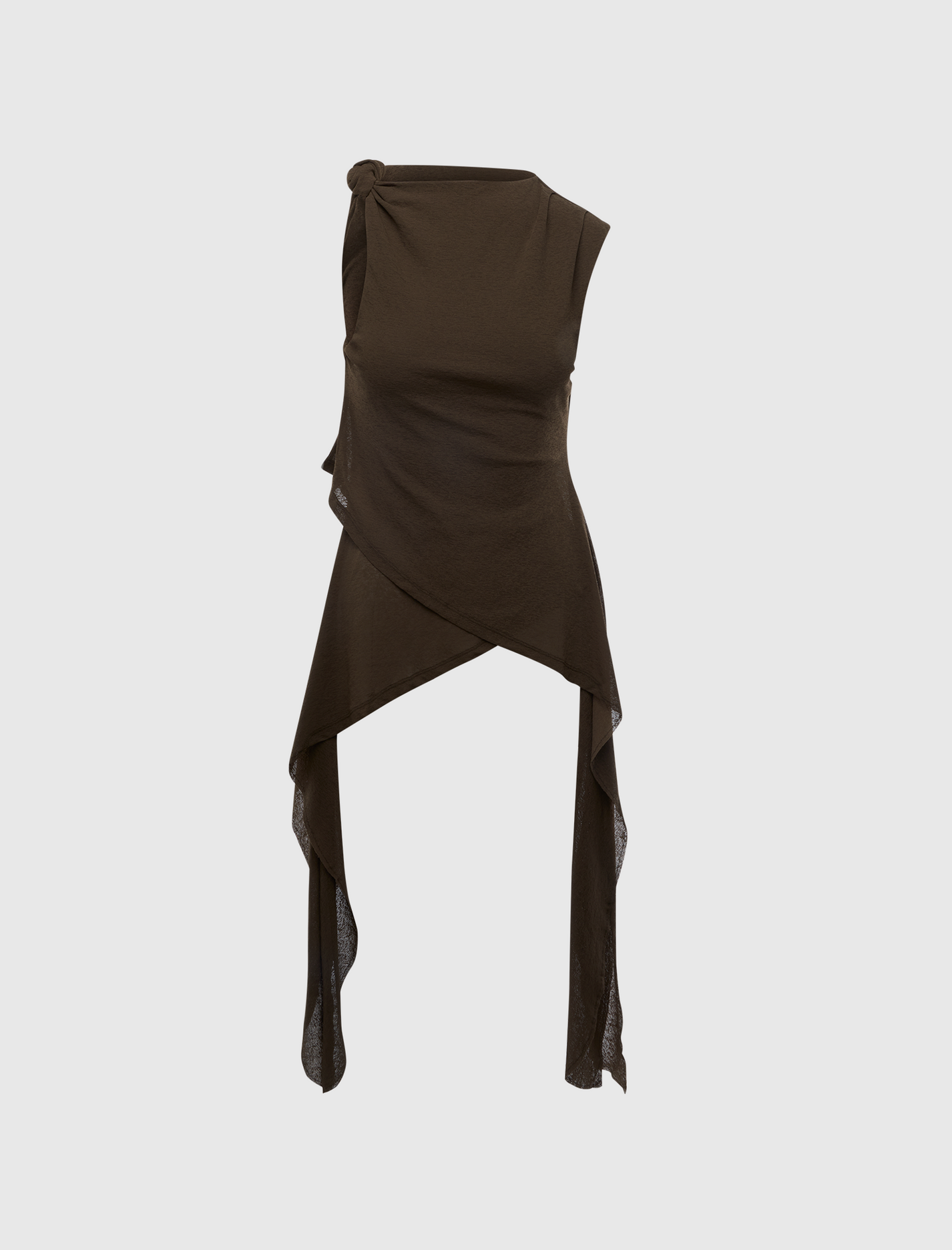 MARL MESH TIE KNOT TANK TOP