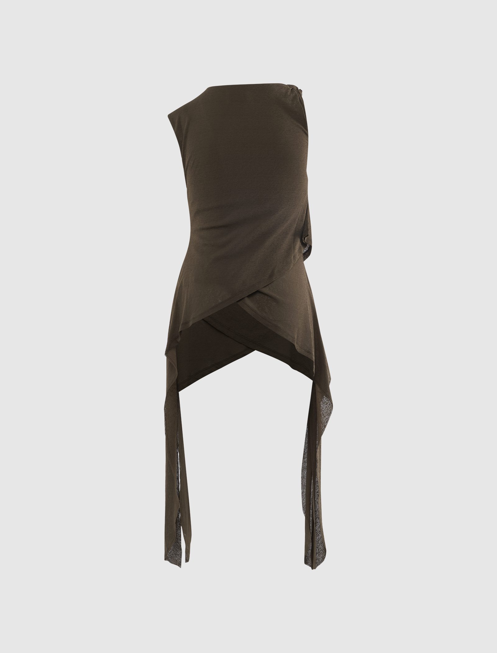 MARL MESH TIE KNOT TANK TOP
