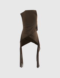 MARL MESH TIE KNOT TANK TOP