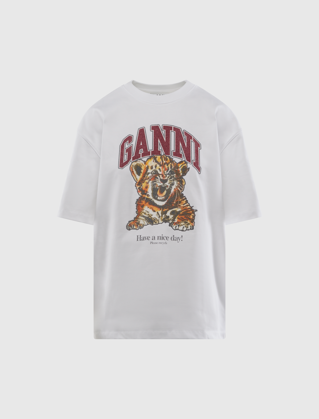 WHITE BEADED TIGER TEE