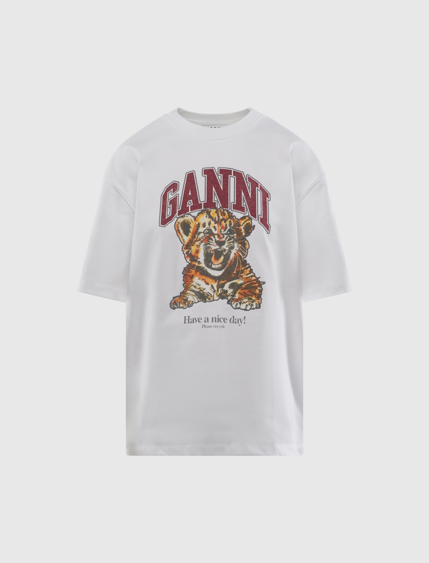 WHITE BEADED TIGER TEE
