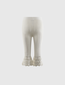 FINE COTTON RIB CROCHET PANTS
