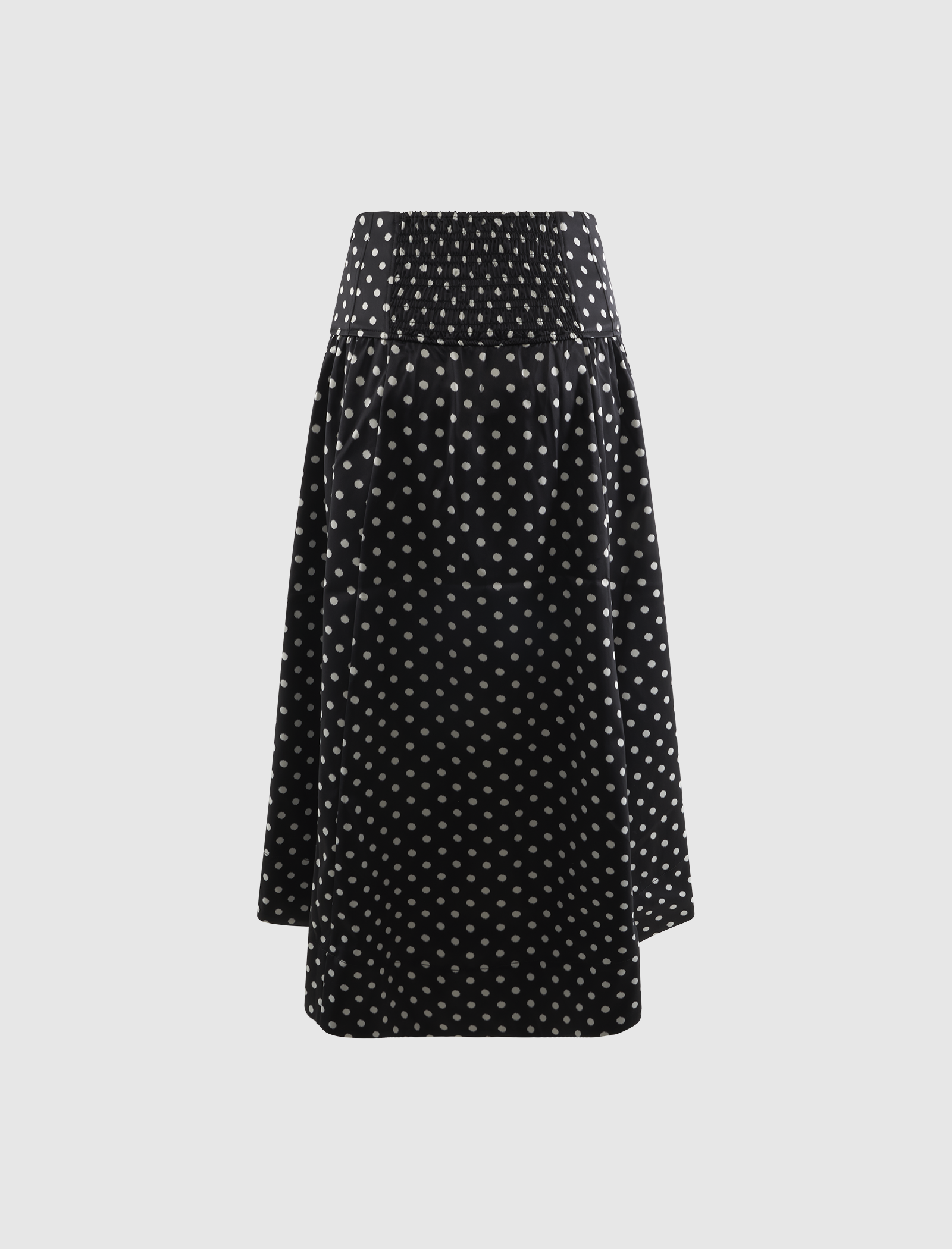 PRINTED DOUBLE SATIN CORSET SKIRT
