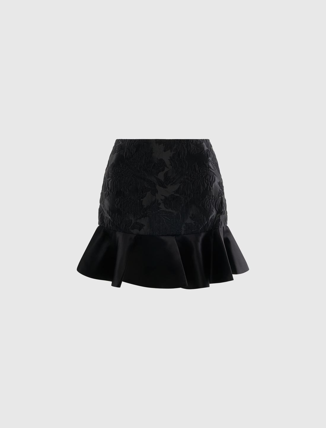 SATIN CLOQUE MINI SKIRT