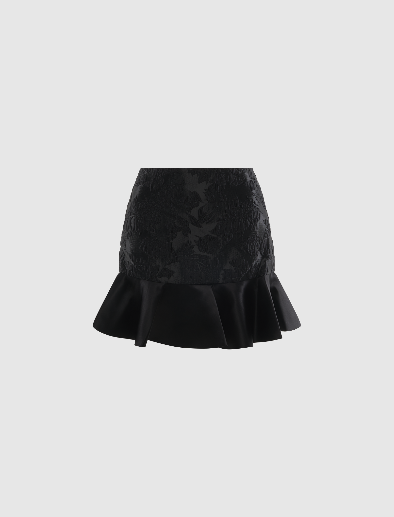 SATIN CLOQUE MINI SKIRT