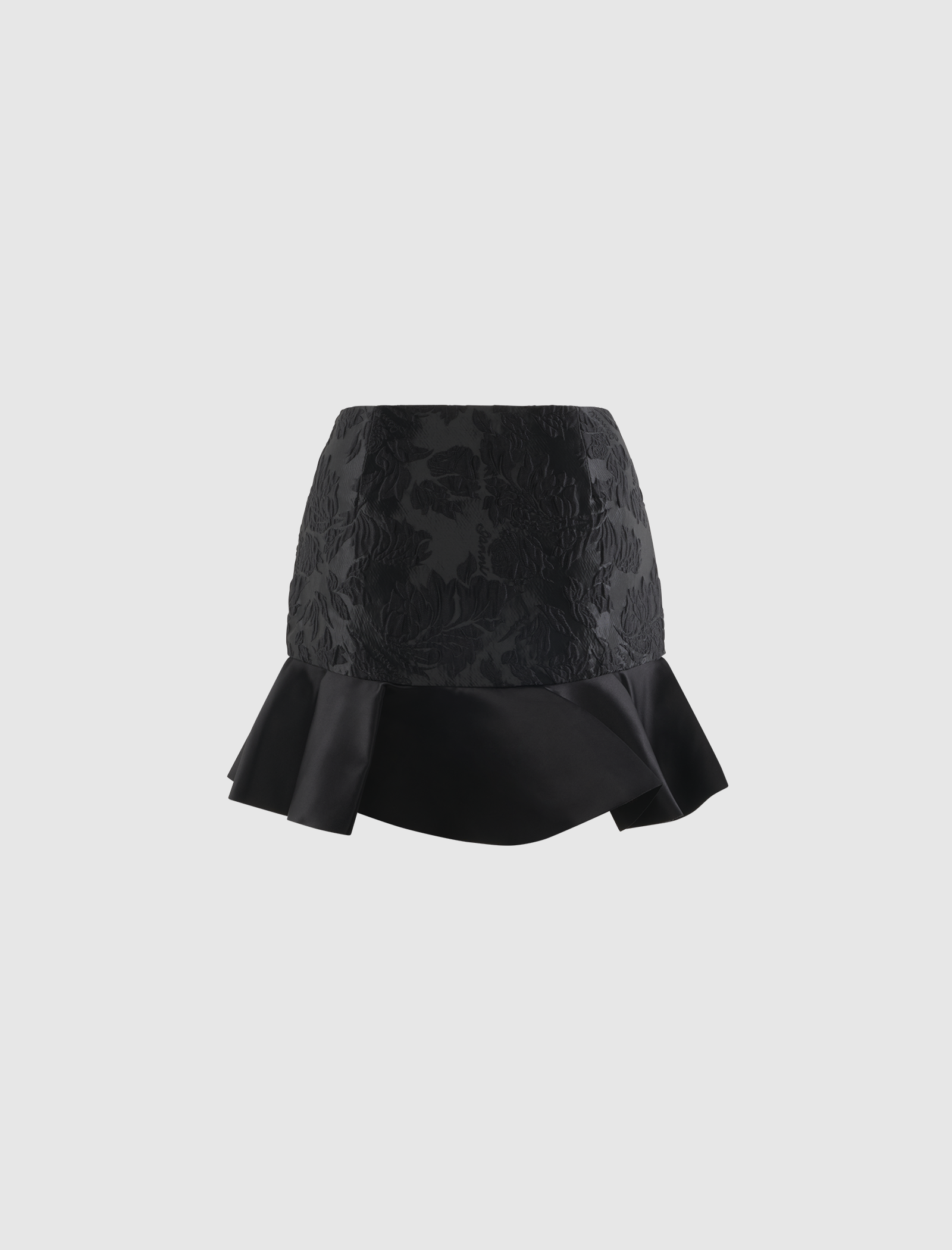 SATIN CLOQUE MINI SKIRT