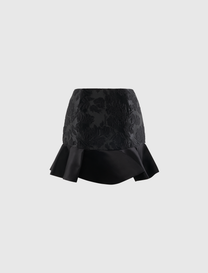 SATIN CLOQUE MINI SKIRT