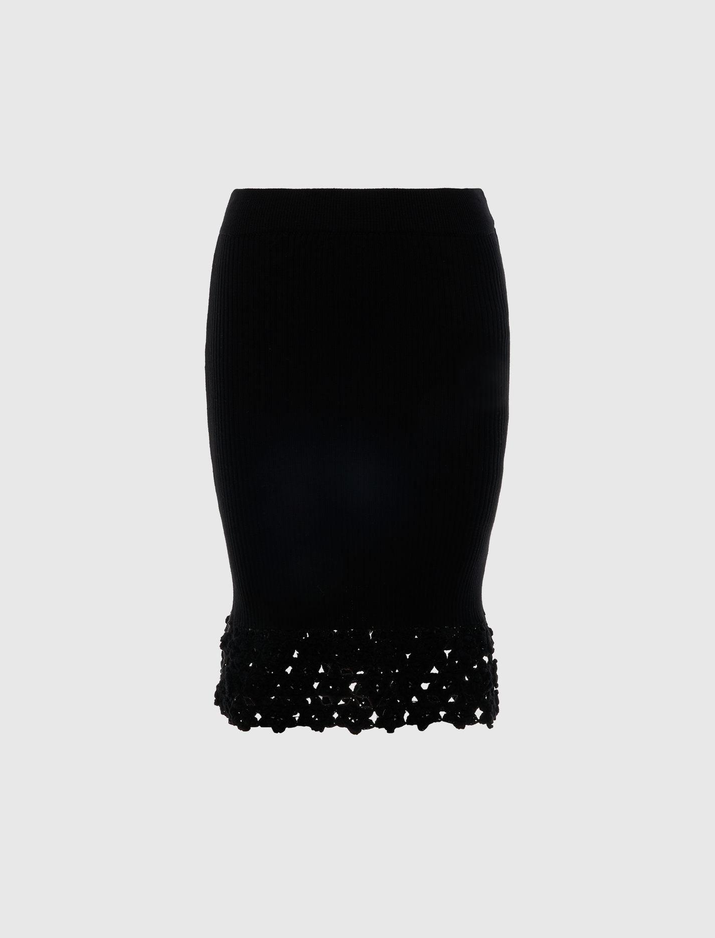 FINE COTTON RIB CROCHET SKIRT