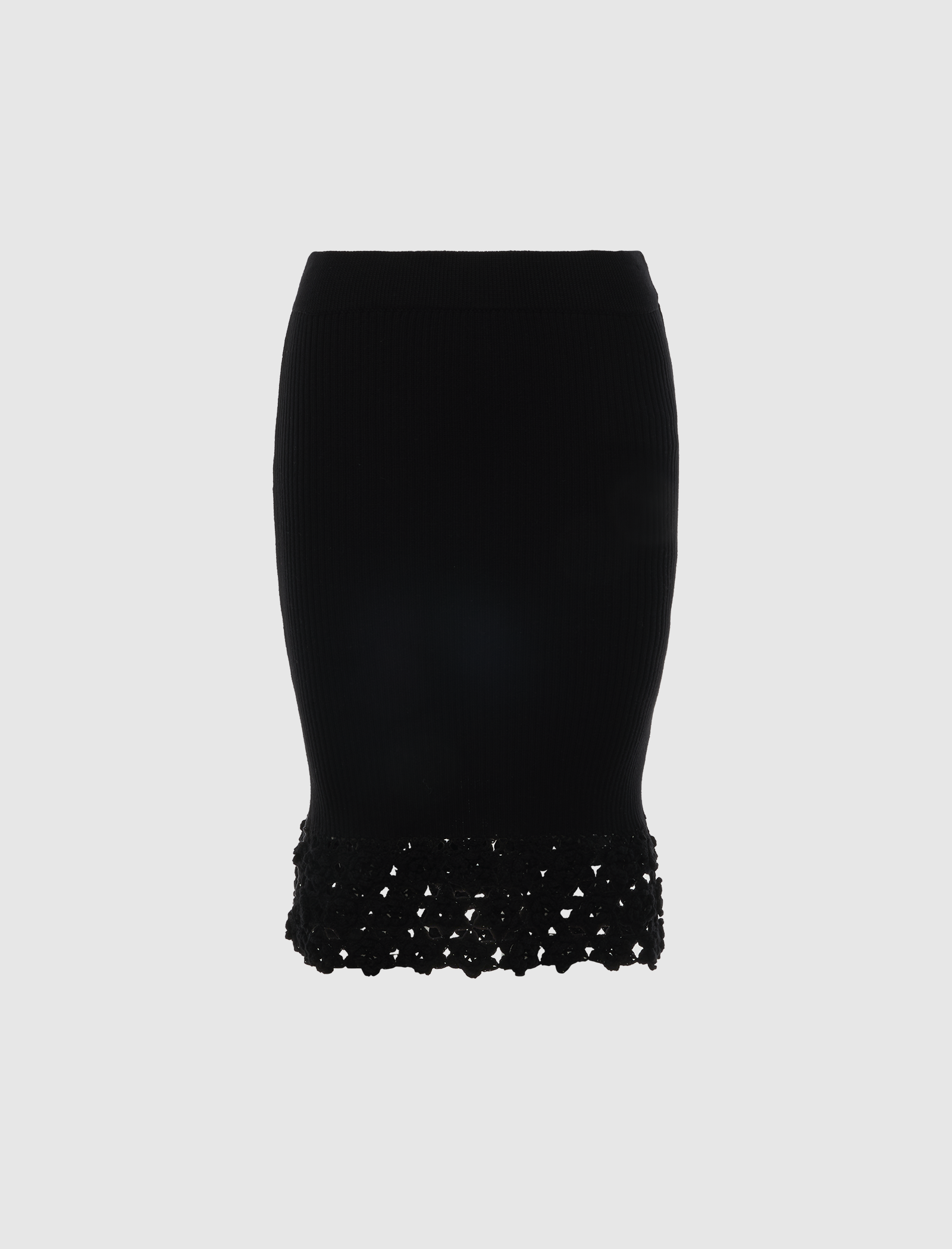 FINE COTTON RIB CROCHET SKIRT