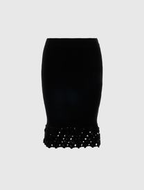 FINE COTTON RIB CROCHET SKIRT