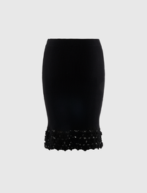 FINE COTTON RIB CROCHET SKIRT