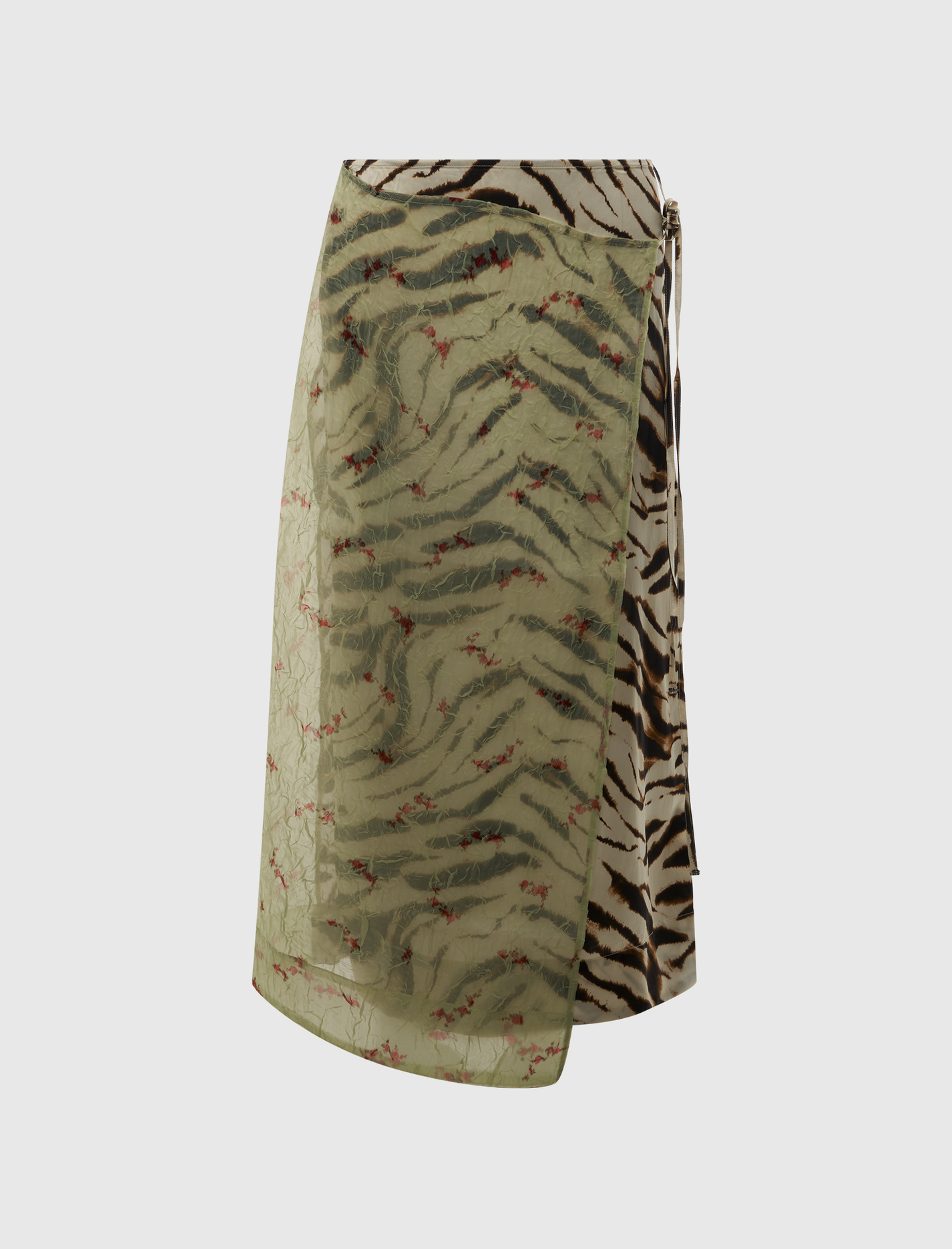 SHIBORI ORGANZA STRETCH SATIN SKIRT