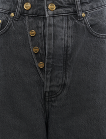 RIGID DENIM DOUBLE FLY BAGGY JEANS