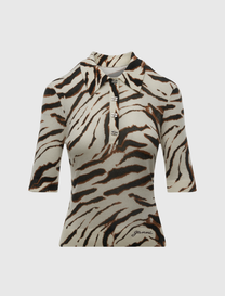 SHEER PRINTED COTTON POLO
