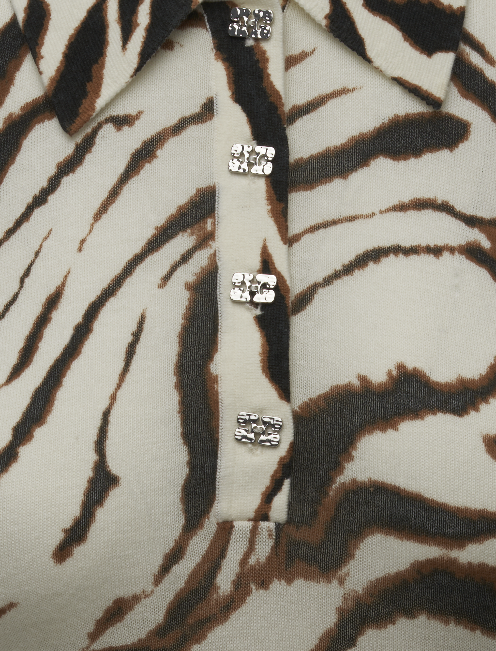 SHEER PRINTED COTTON POLO
