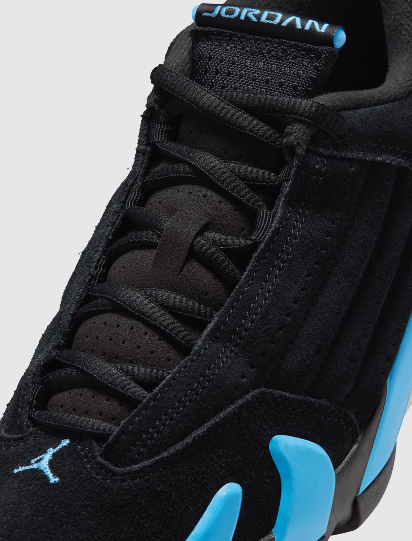 AIR JORDAN 14 RETRO "BLACK/ WHITE/ UNIVERSITY BLUE" GS