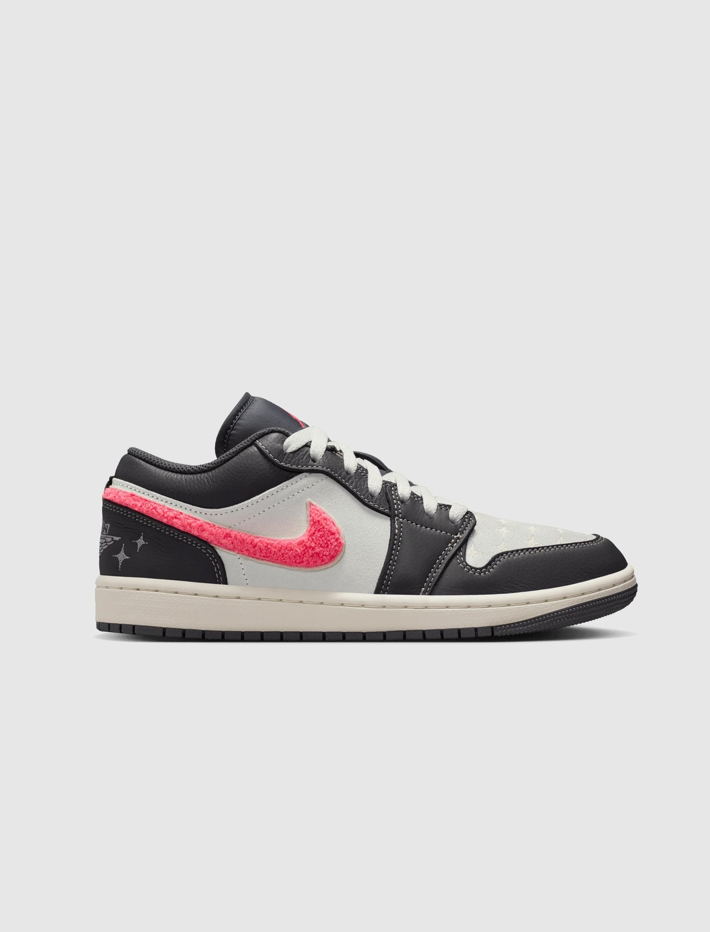 WOMEN'S AIR JORDAN 1 LOW "LIGHT GRAPHITE/HOT PUNCH"