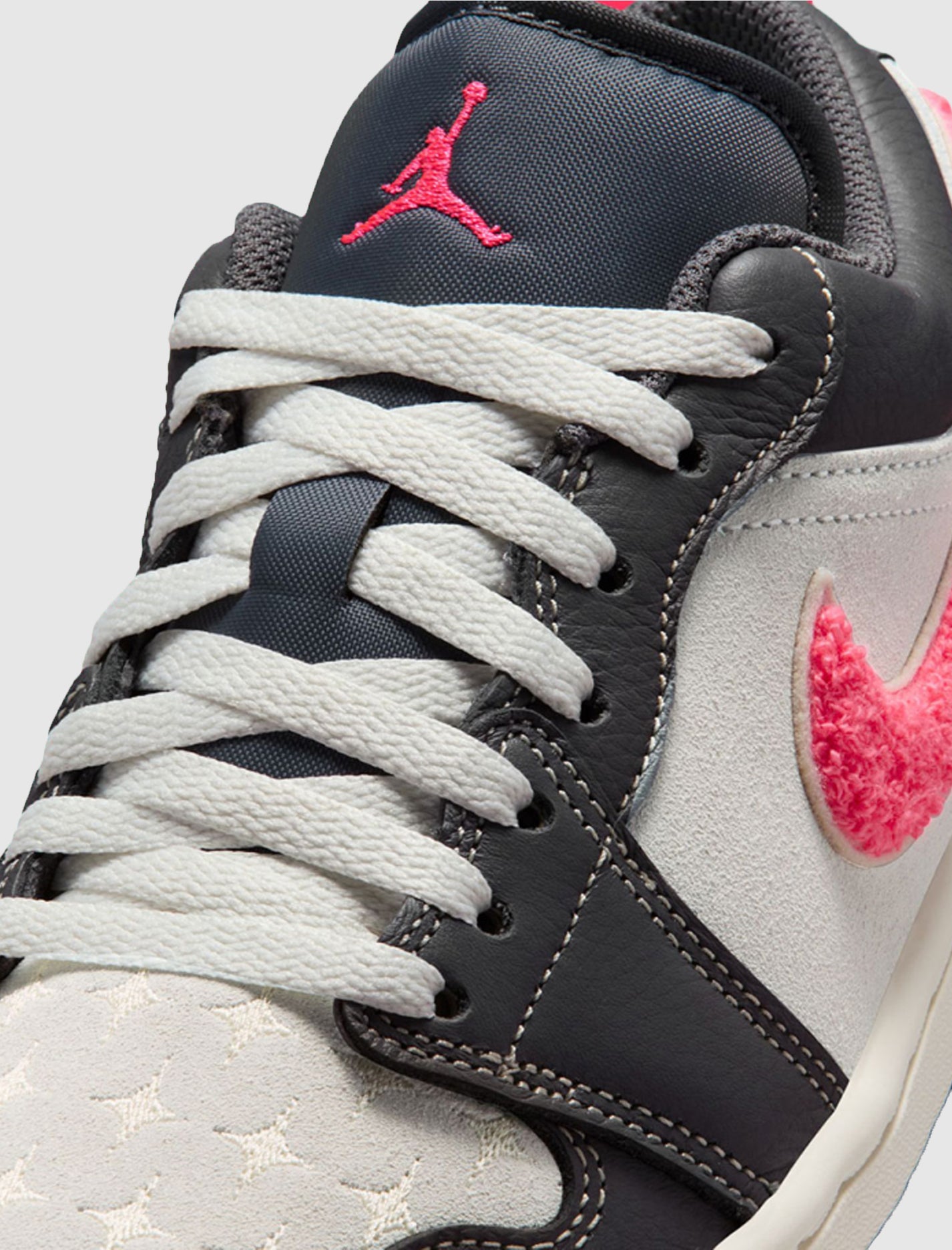 WOMEN'S AIR JORDAN 1 LOW "LIGHT GRAPHITE/HOT PUNCH"