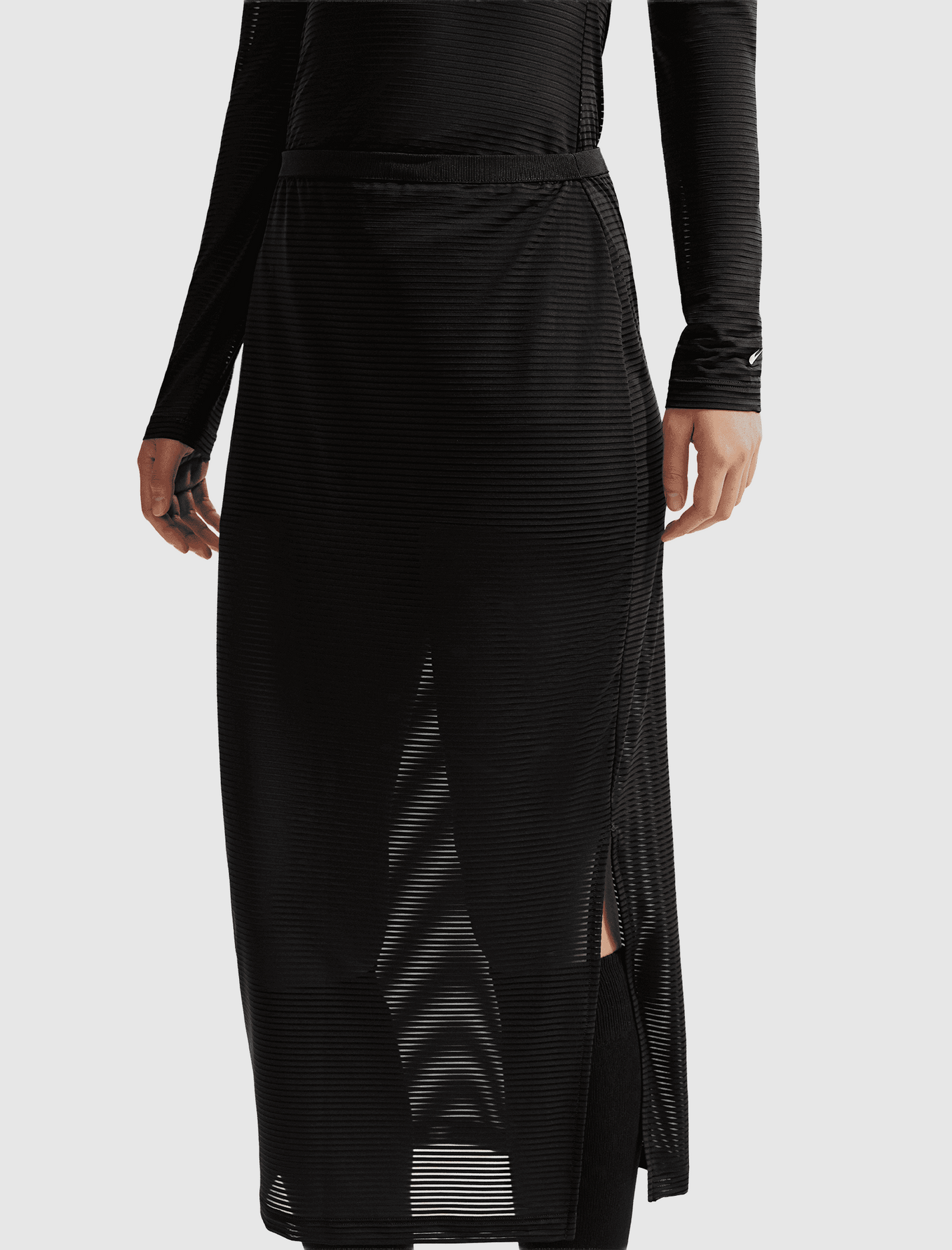 SHEER MIDI SKIRT