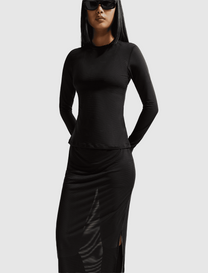 SHEER MIDI SKIRT