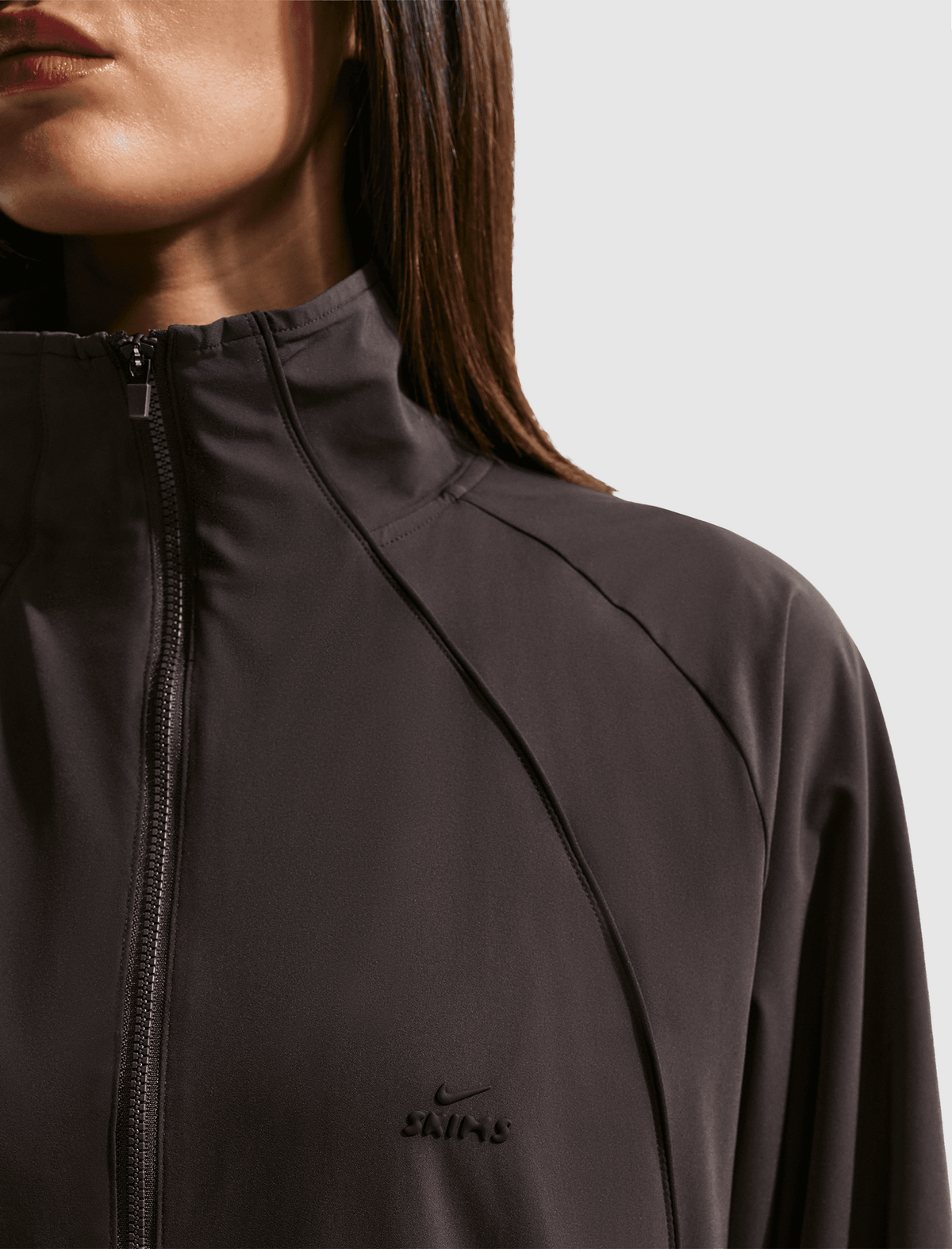 STRETCH NYLON OVERSIZED JACKET