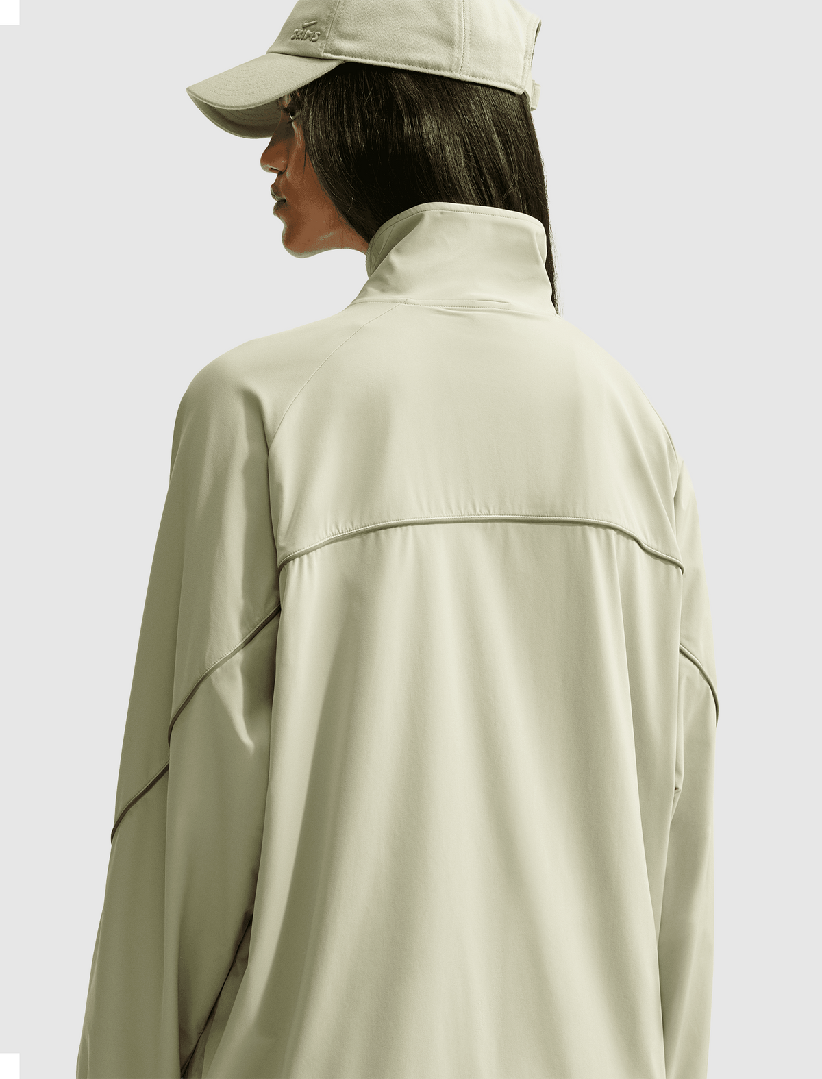 STRETCH NYLON OVERSIZED JACKET